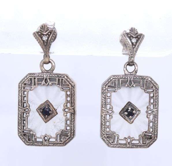 925 Sterling silver bracelet and matching dangle earrings