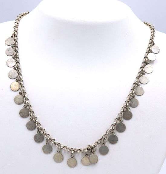 Vintage 925 sterling silver dangle necklace
