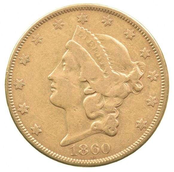 1860 $20 Liberty Head Gold Double Eagle