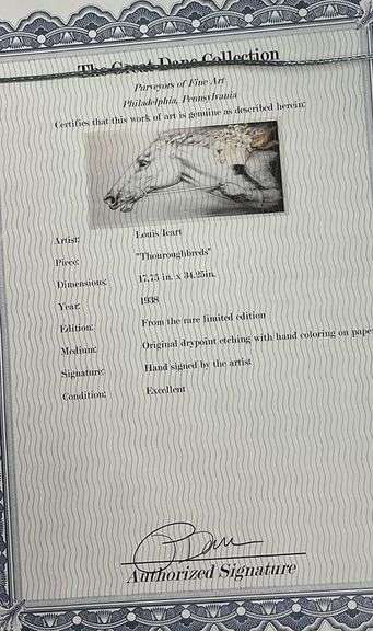 Extremely Rare Dry-Point Etching by Louis Icart, Hand Signed