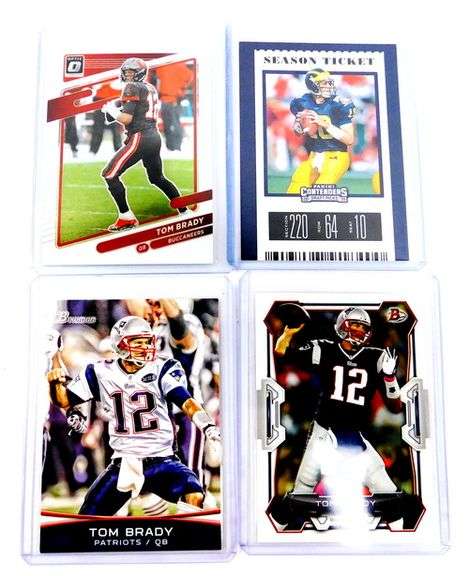 4 Tom Brady Football Cards