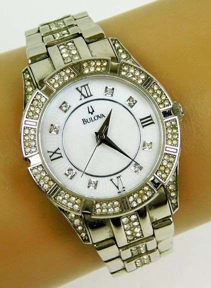 Ladies Bulova Bejeweled Wrist Watch, Runs