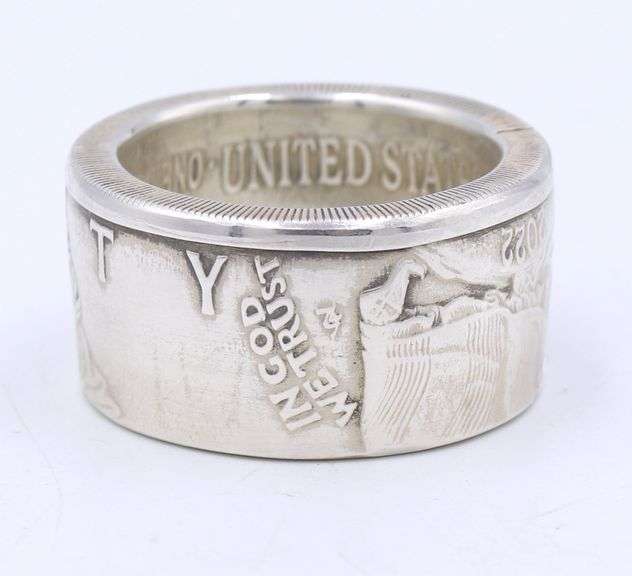 Vintage 925 sterling silver signed wide band