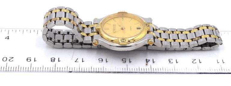 Gucci 2 tone quartz champagne dial watch