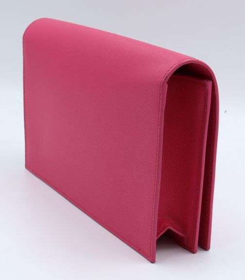 YSL Pebbled leather Cassandre clutch