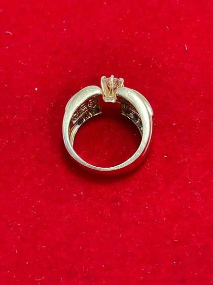 CERTIFIED 14K GOLD AND DIAMOND RING, 1.64 CARAT