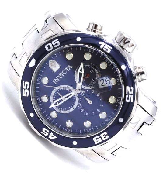 Invicta Pro Diver Chronograph blue dial watch