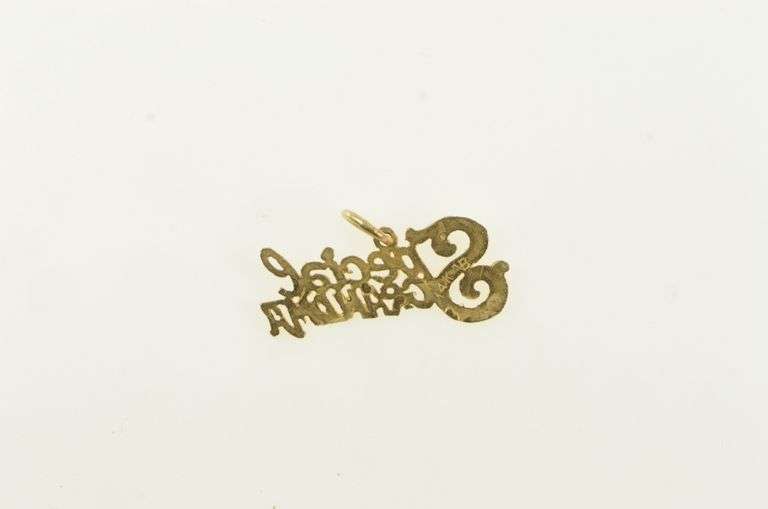 14K Yellow Gold Special Grandma Word Mother's Day Charm/Pendant