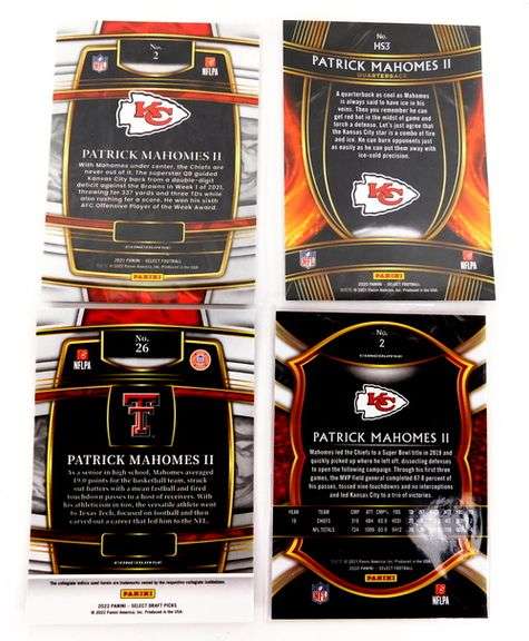 4 Patrick Mahomes, II Football Cards