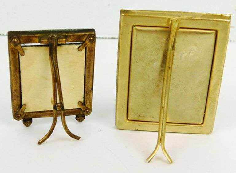 2 Miniature Vintage Italian Micro Mosaic Picture Frames