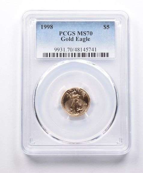 MS70 1998 $5 American Gold Eagle 1/10 Oz Gold PCGS