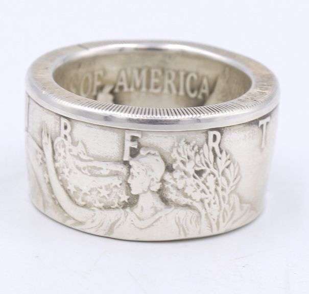 Vintage 925 sterling silver signed wide band