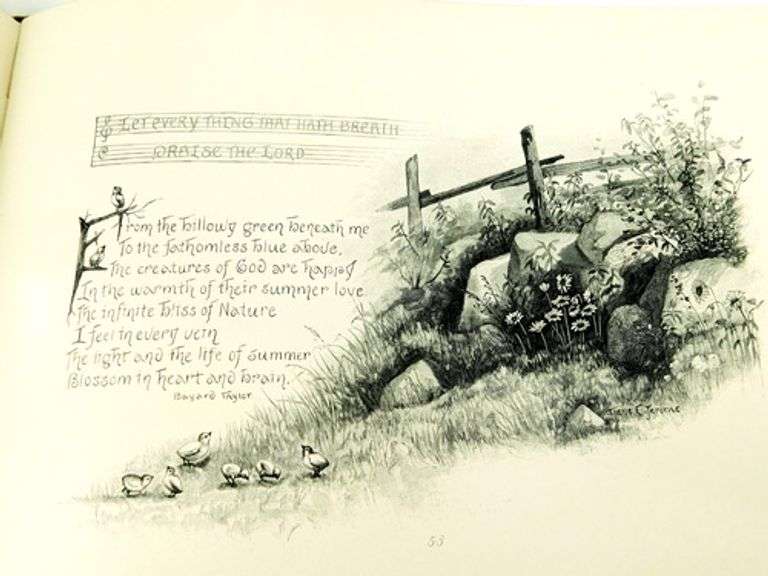 1887 Nature's Hallelujah Poetic Sketch Book