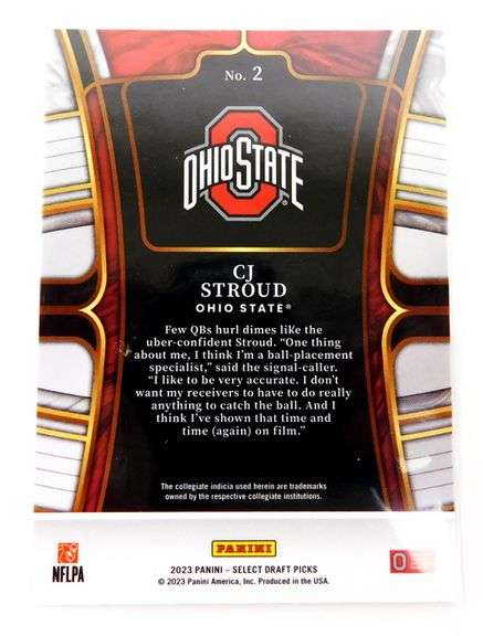 C.J. Stroud 2023 Panini Rookie Football Card