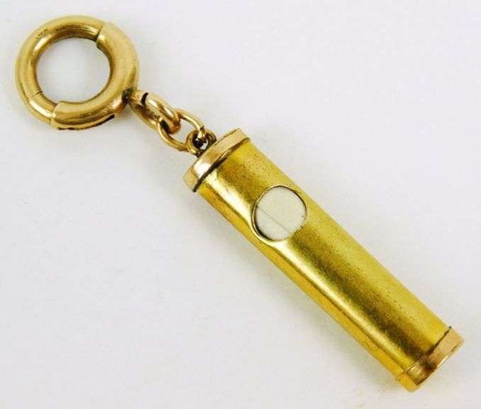 Vintage Gold Filled Mezuzah Pendant or FOB