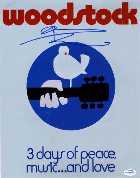 Pete Townshend of The Who Signed Woodstock Poster