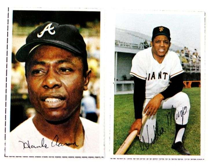 Mays & Aaron 1971 Dell Today Stamps