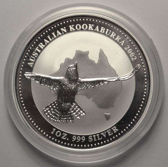 2002 Australian Kookaburra 1 Ounce Silver Coin
