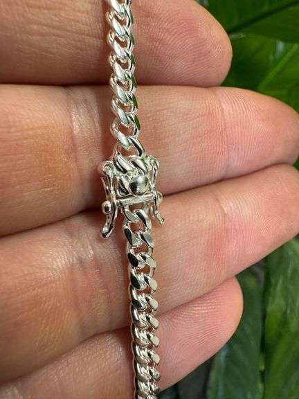 Sterling Silver Solid Miami Cuban Link Chain 4.2mm 925 Italy Box Lock Necklace 18"