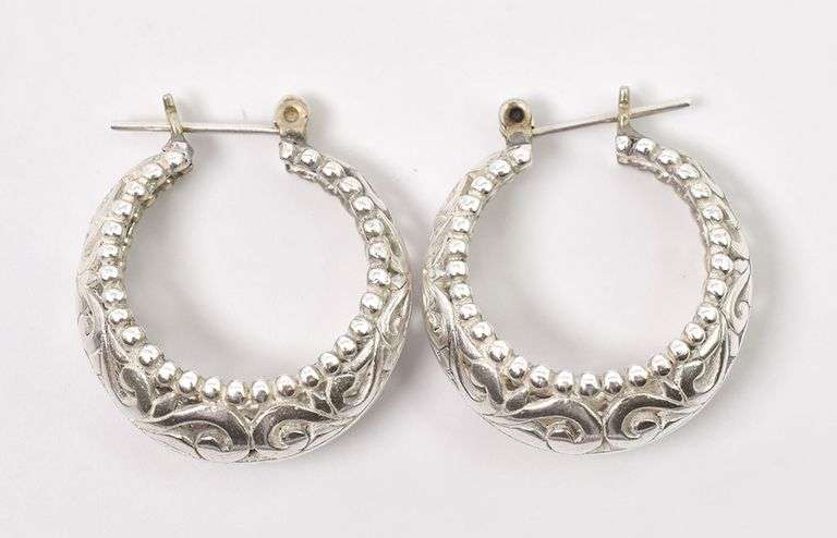 Beautiful Sterling Silver Hoop Earrings