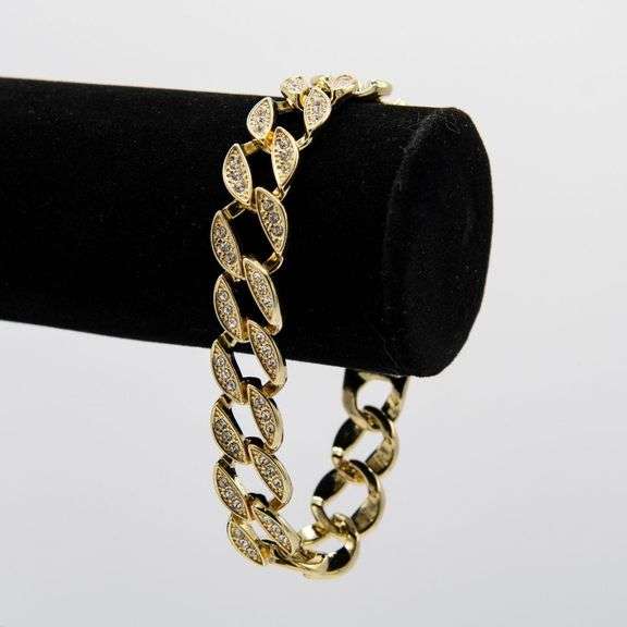 Strong 51 Gram 14 Kt Gold Plated Cuban Link Bracelet