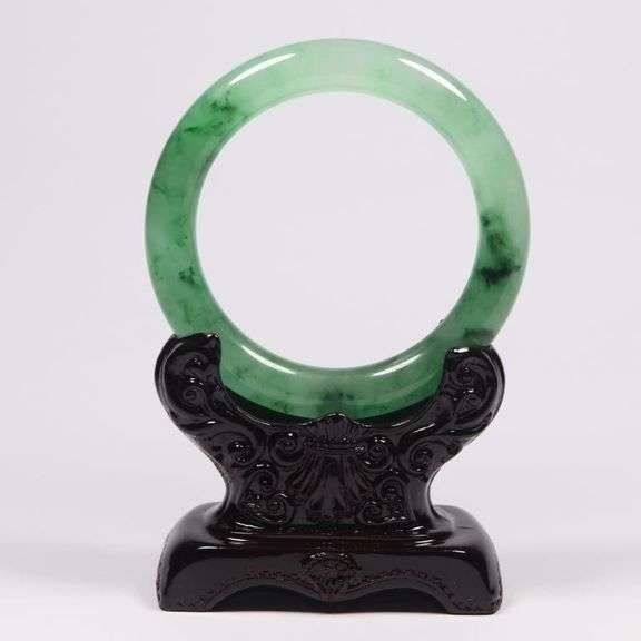 Natural Certified China Green Jadeite Bangle