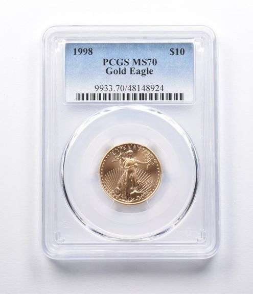 MS70 1998 $10 American Gold Eagle 1/4 Oz Gold PCGS