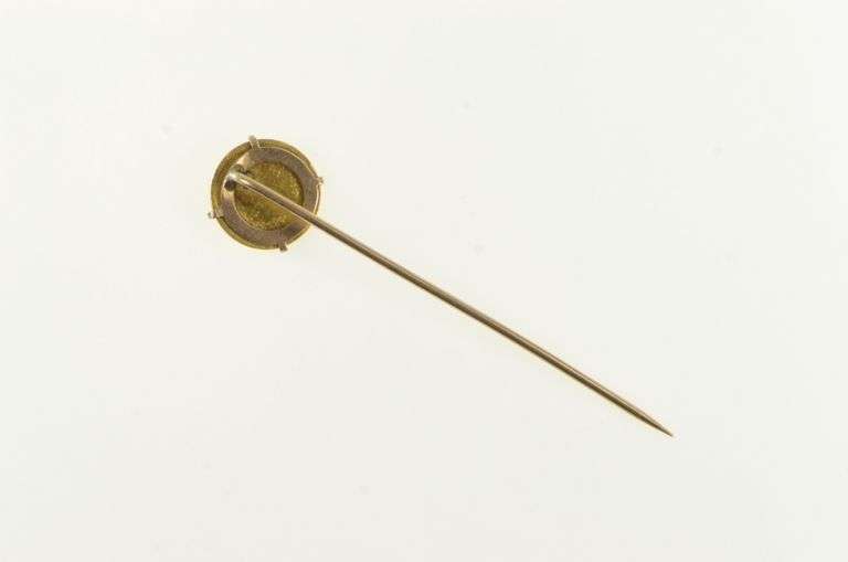 10K Yellow Gold 1853 Liberty Head Gold Dollar US Coin Stick Pin