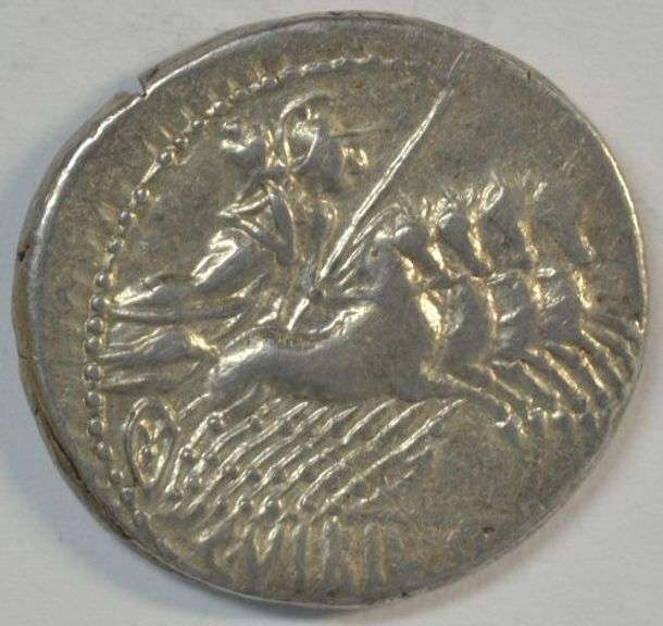 Scarce Roman Republic Silver Denarius of C Vibius C f Pensa, 90 BC