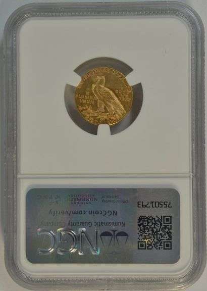 Very Choice BU 1926 US $2.50 Indian Gold Piece. NGC MS63