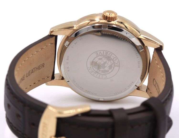 Citizen watch with brown leather strap