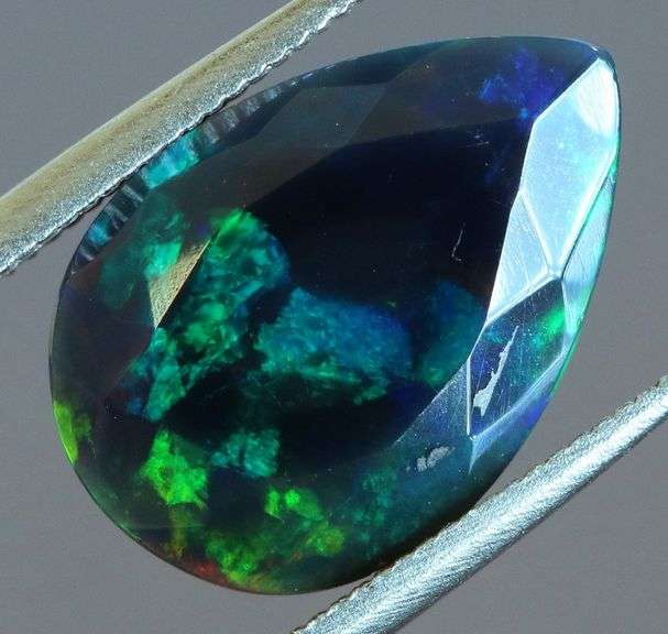 Silky 2ct Floral Fairy Fire Flashing Black Opal