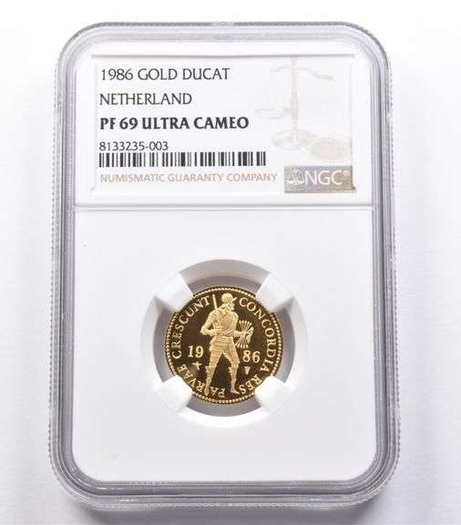 PF69 UCAM 1986 Netherlands Gold Ducat NGC