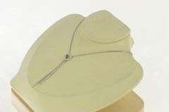 18K White Gold 0.75 Ctw Diamond Heart Lavalier Bar Necklace