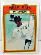 Willie Mays in Action Topps Baseball Card