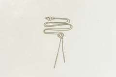 18K White Gold 0.75 Ctw Diamond Heart Lavalier Bar Necklace