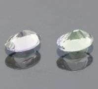 Silvery blue 1.61ct Tanzanite pair