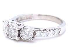 14kt White gold 1.40ctw Ullusion set diamond ring