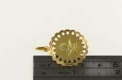 18K Yellow Gold Saudi Arabian Crest Travel Souvenir Charm/Pendant