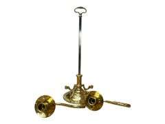 Baldwin Adjustable Two-Arm Brass Serpentine Candlestick Candelabra