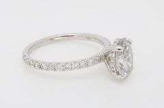 2.01CTW Hidden Halo Oval Diamond Engagement Ring