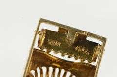 14K Yellow Gold 3D Articulated Typewriter Journalism Writer Charm/Pendant