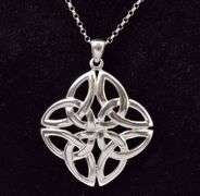 Captivating Celtic Knot Pendant Necklace in Sterling Silver