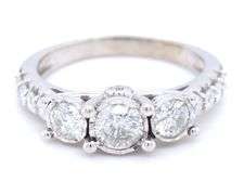 14kt White gold 1.40ctw Ullusion set diamond ring
