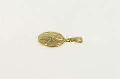 14K Yellow Gold Sand Dollar Sea Shell Ocean Beach Charm/Pendant