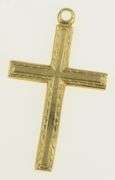 14K Yellow Gold Cross Christian Faith Symbol Classic Charm/Pendant