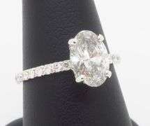 2.01CTW Hidden Halo Oval Diamond Engagement Ring