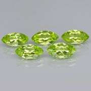 Dazzling 5.51ct untreated apple green Peridot set