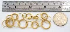 Attractive 14K YG Italian Made Circle Link Bracelet