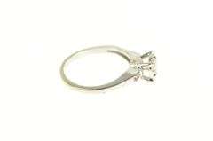 14K White Gold 0.20 Ctw Diamond Solitaire Classic Engagement Ring
